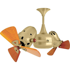 Duplo Dinamico Dual Ceiling Fan - Wood Blades - Image 3