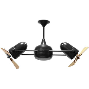 Duplo Dinamico Dual Ceiling Fan - Wood Blades - Image 1