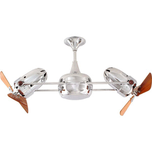 Duplo Dinamico Dual Ceiling Fan - Wood Blades - Image 6