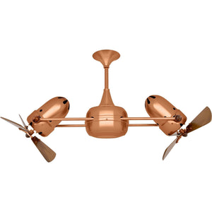 Duplo Dinamico Dual Ceiling Fan - Wood Blades - Image 4