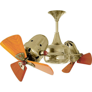 Duplo Dinamico Dual Ceiling Fan - Wood Blades - Image 16