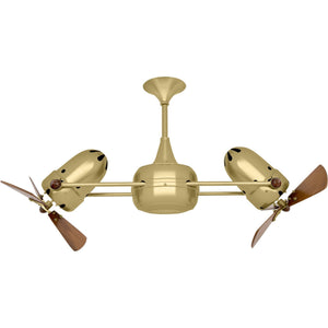 Duplo Dinamico Dual Ceiling Fan - Wood Blades - Image 11