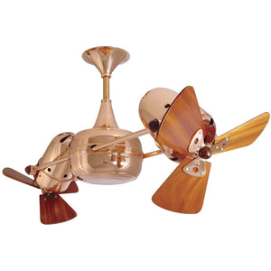 Duplo Dinamico Dual Ceiling Fan - Wood Blades - Image 5