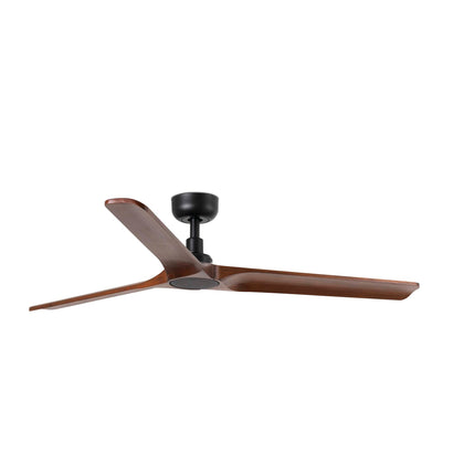 Heywood Ceiling Fan - Black Body with Walnut Blades / Without Light / Remote