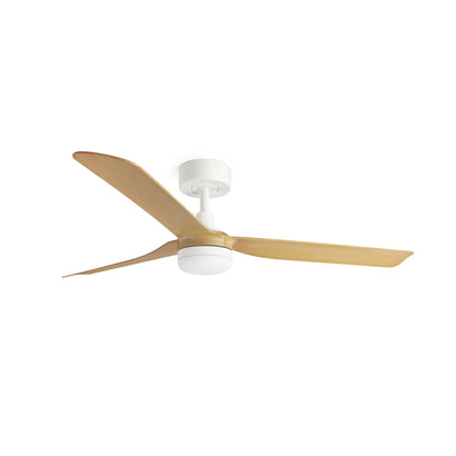 Punt Ceiling Fan - White / Maple Blades / With Light