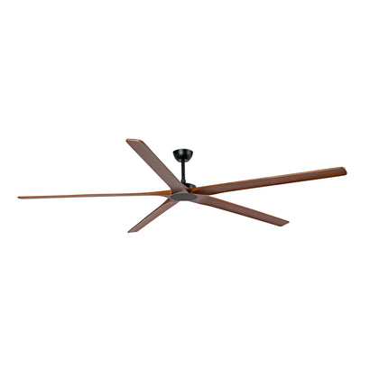 BIGWOOD Ceiling Fan - XXL (24") / Black Body with Walnut Blades / Remote