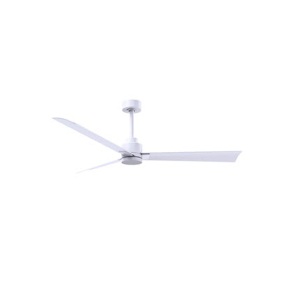 Alessandra 3 Blade Ceiling Fan - No Light - 56" / Matte White / Matte White
