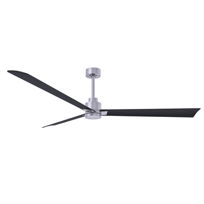 Alessandra 3 Blade Ceiling Fan - No Light - 72" / Brushed Nickel / Matte Black