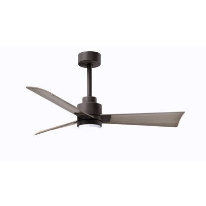 Alessandra 3 Blade Ceiling Fan With Light - 42" / Textured Bronze / Gray Ash