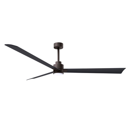 Alessandra 3 Blade Ceiling Fan With Light - 72" / Textured Bronze / Matte Black