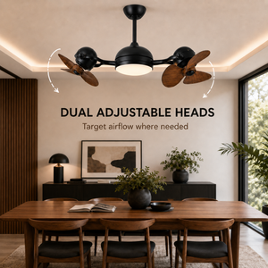 DUO Dual Head Rotational Ceiling Fan
