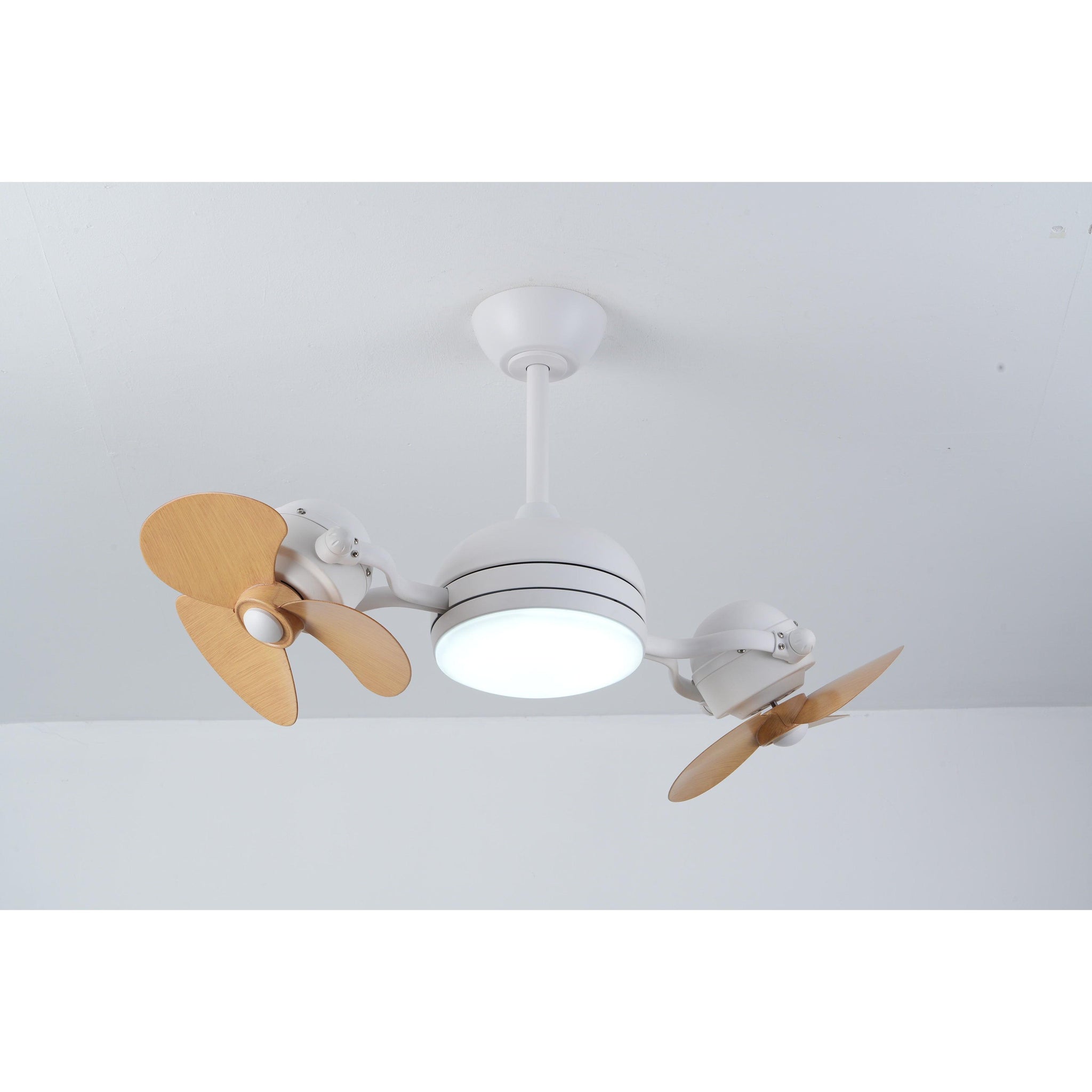 DUO Dual Head Ceiling Fan - White