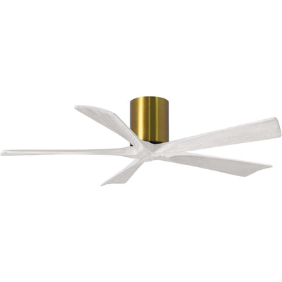 Irene 5 Blade Hugger Ceiling fan - 52" / Brushed Brass / Matte White
