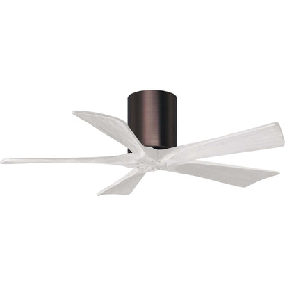 Irene 5 Blade Hugger Ceiling fan - 42" / Brushed Bronze / Matte White