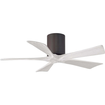 Irene 5 Blade Hugger Ceiling fan - 42" / Textured Bronze / Matte White