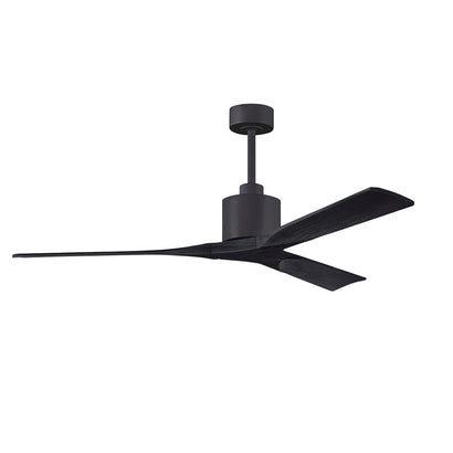 Nan 6-Speed Ceiling Fan in Wood Blades - 60" / Matte Black / Matte Black