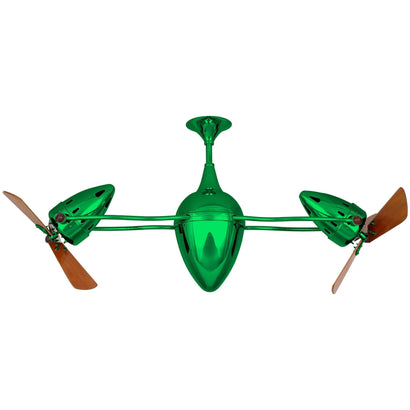 Ar Ruthiane Dual Rotational Ceiling Fan - Wood Blades - Esmerelda