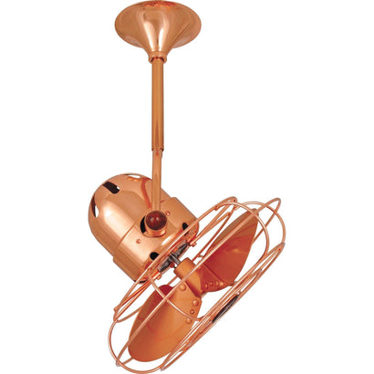 Bianca Direcional Ceiling Fan - Metal Blades - 13" / Polished Copper