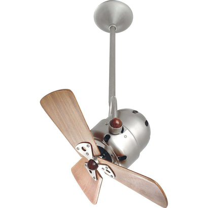 Bianca Directional Ceiling Fan - Wood Blades - 16" / Brushed Nickel