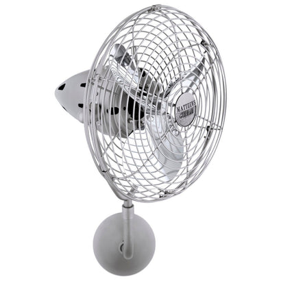Bruna Parede Wall Fan - 13" / Brushed Nickel (damp rated)