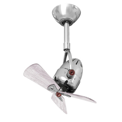 Diane Ceiling Fan - Polished Chrome / Wood - Barn Wood