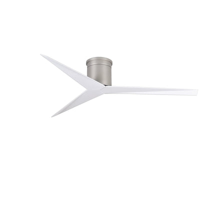 Eliza Flushmount Fan - Brushed Nickel / Gloss White