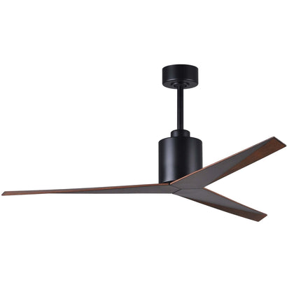 Eliza Paddle Fan - Matte Black / Walnut Tone