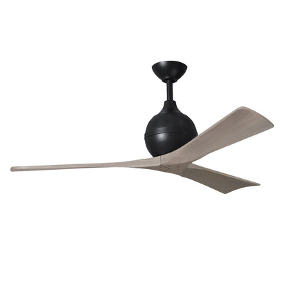 Irene 3 Blade Ceiling Fan - 52" / Matte Black / Gray Ash