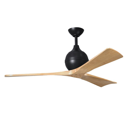 Irene 3 Blade Ceiling Fan - 52" / Matte Black / Light Maple