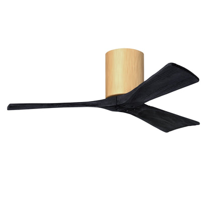 Irene 3 Blade Hugger Ceiling Fan / No Light - 42" / Light Maple / Matte Black