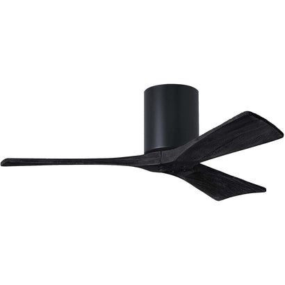 Irene 3 Blade Hugger Ceiling Fan / No Light - 42" / Matte Black / Matte Black