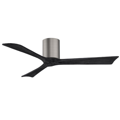 Irene 3 Blade Hugger Ceiling Fan / No Light - 52" / Brushed Pewter / Matte Black