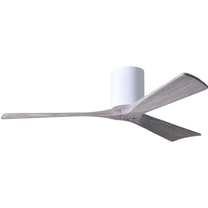 Irene 3 Blade Hugger Ceiling Fan / No Light - 52" / Gloss White / Barnwood Tone