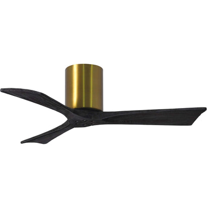 Irene 3 Blade Hugger Ceiling Fan / No Light - 42" / Brushed Brass / Matte Black