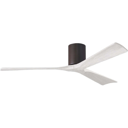 Irene 3 Blade Hugger Ceiling Fan / No Light - 60" / Textured Bronze / Matte White