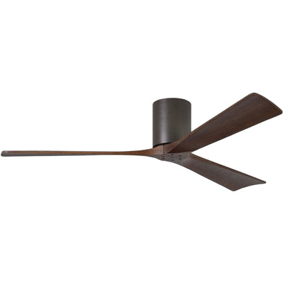 Irene 3 Blade Hugger Ceiling Fan / No Light - 60" / Textured Bronze / Walnut Tone