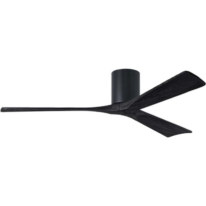 Irene 3 Blade Hugger Ceiling Fan / No Light - 60" / Matte Black / Matte Black