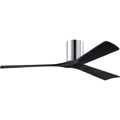 Irene 3 Blade Hugger Ceiling Fan / No Light - 60" / Polished Chrome / Matte Black
