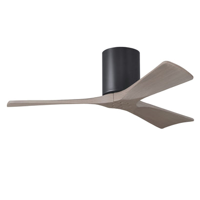 Irene 3 Blade Hugger Ceiling Fan / No Light - 42" / Matte Black / Gray Ash