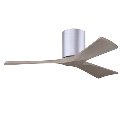 Irene 3 Blade Hugger Ceiling Fan / No Light - 42" / Brushed Nickel / Gray Ash