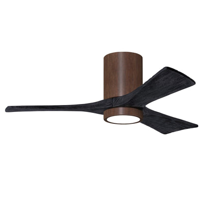 Irene 3 Blade Hugger Ceiling Fan with Light - 42" / Walnut / Matte Black