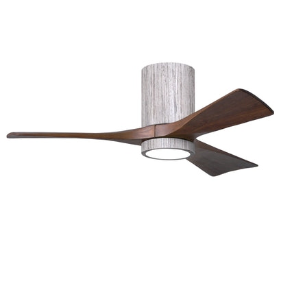 Irene 3 Blade Hugger Ceiling Fan with Light - 42" / Barnwood / Walnut Tone