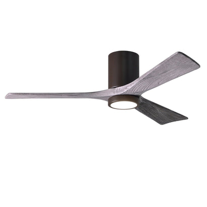 Irene 3 Blade Hugger Ceiling Fan with Light - 52" / Textured Bronze / Barnwood Tone