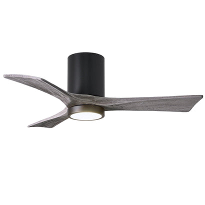 Irene 3 Blade Hugger Ceiling Fan with Light - 42" / Matte Black / Barnwood Tone
