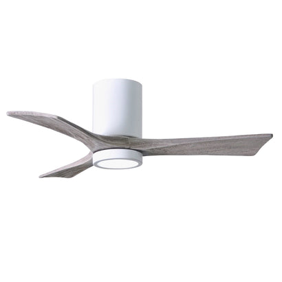 Irene 3 Blade Hugger Ceiling Fan with Light - 42" / Gloss White / Barnwood Tone