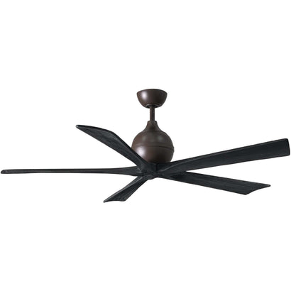 Irene 5 Blade Ceiling Fan - 60" / Textured Bronze / Matte Black