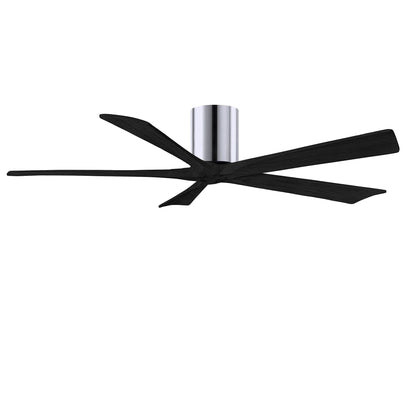 Irene 5 Blade Hugger Ceiling fan - 60" / Polished Chrome / Matte Black