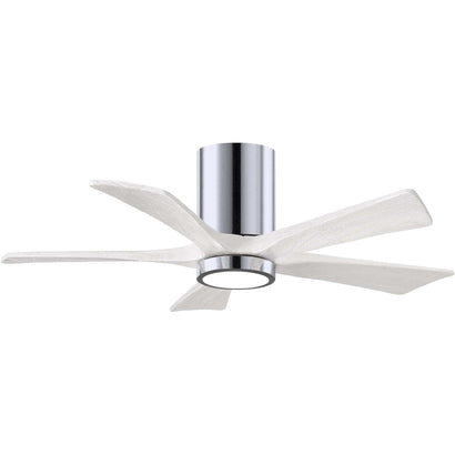 Irene 5 Blade Hugger Ceiling fan with Light Kit - 42" / Polished Chrome / Matte White