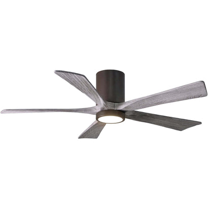 Irene 5 Blade Hugger Ceiling fan with Light Kit - 52" / Textured Bronze / Barnwood Tone