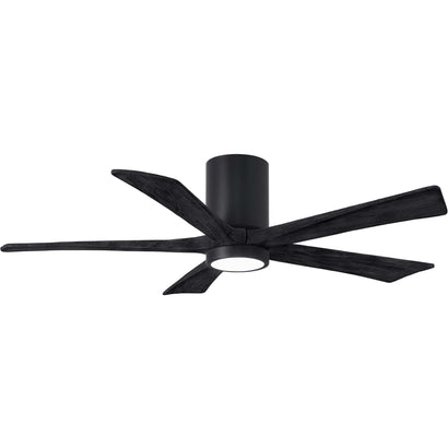 Irene 5 Blade Hugger Ceiling fan with Light Kit - 52" / Matte Black / Matte Black